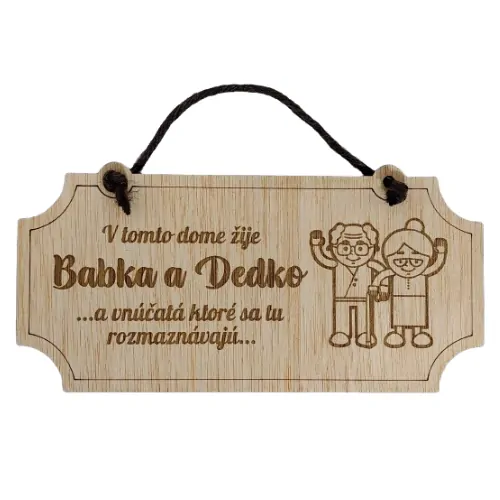 Dekoračná tabuľka | BABKA A DEDKO