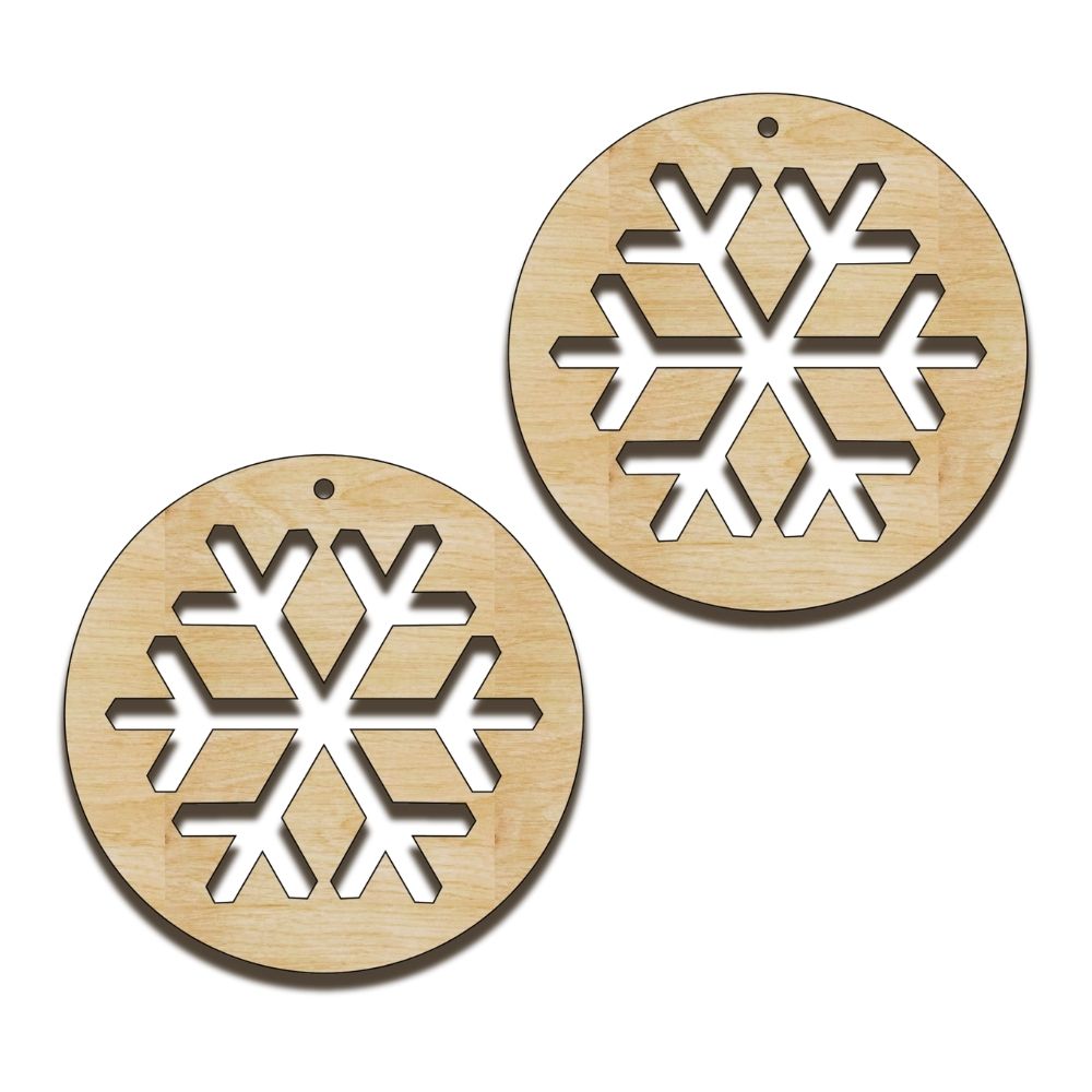 Výrez - Vločky v krúžku 2ks