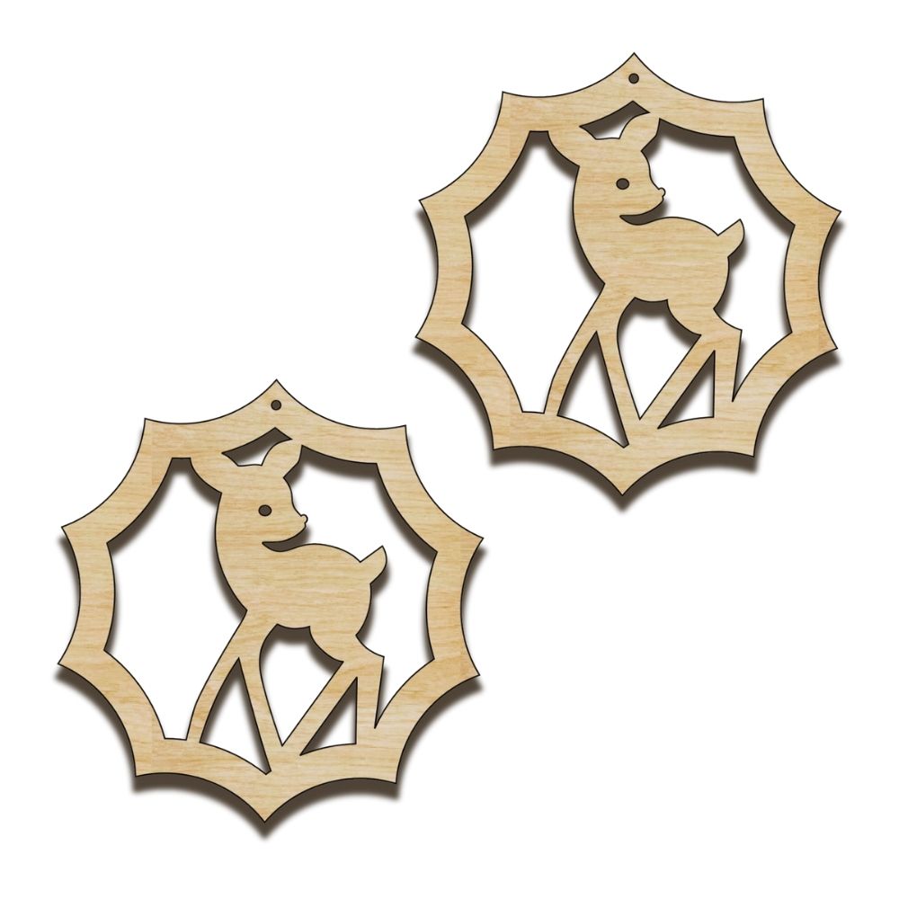 Výrez - Srnky v krúžkoch 2ks