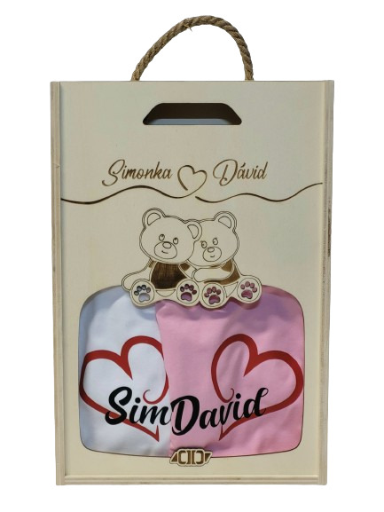 Tričká pre páry v darčekovej krabici