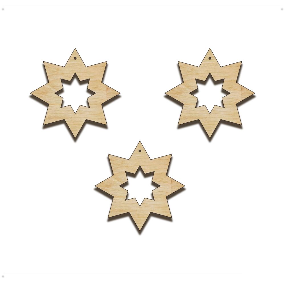 Výrez - Hviezdy s výrezom 3ks