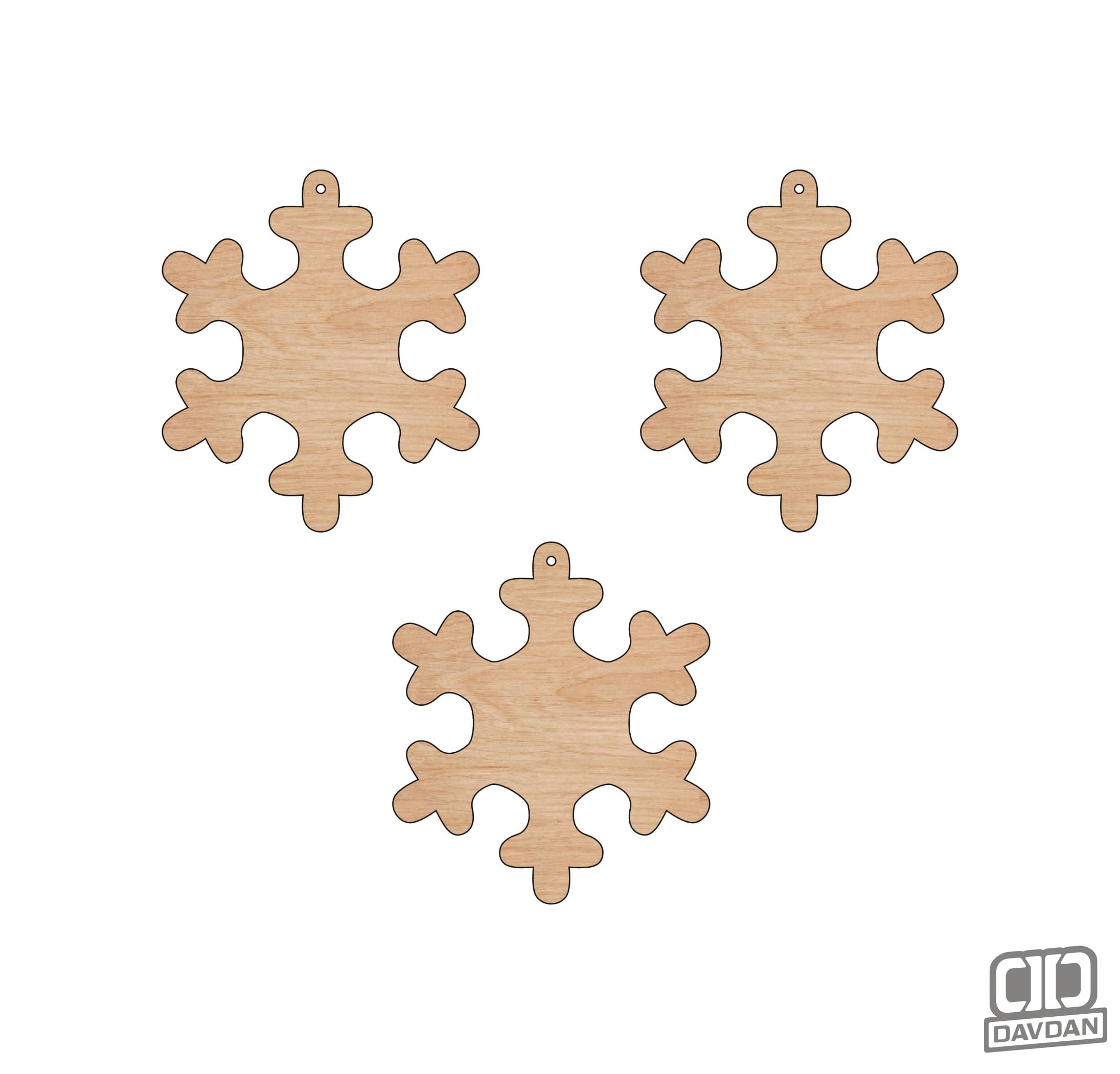 Výrez - Vločky 3ks