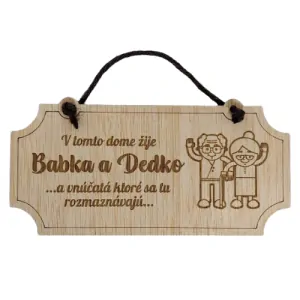 Dekoračná tabuľka | BABKA A DEDKO