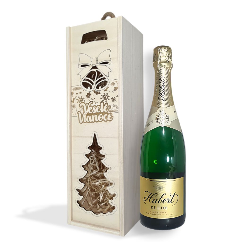 Krabica na šampanské - Vianočná