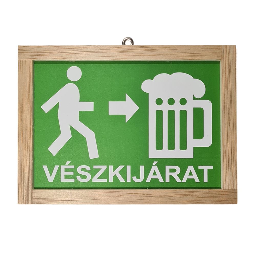 Faltábla - Vészkijárat