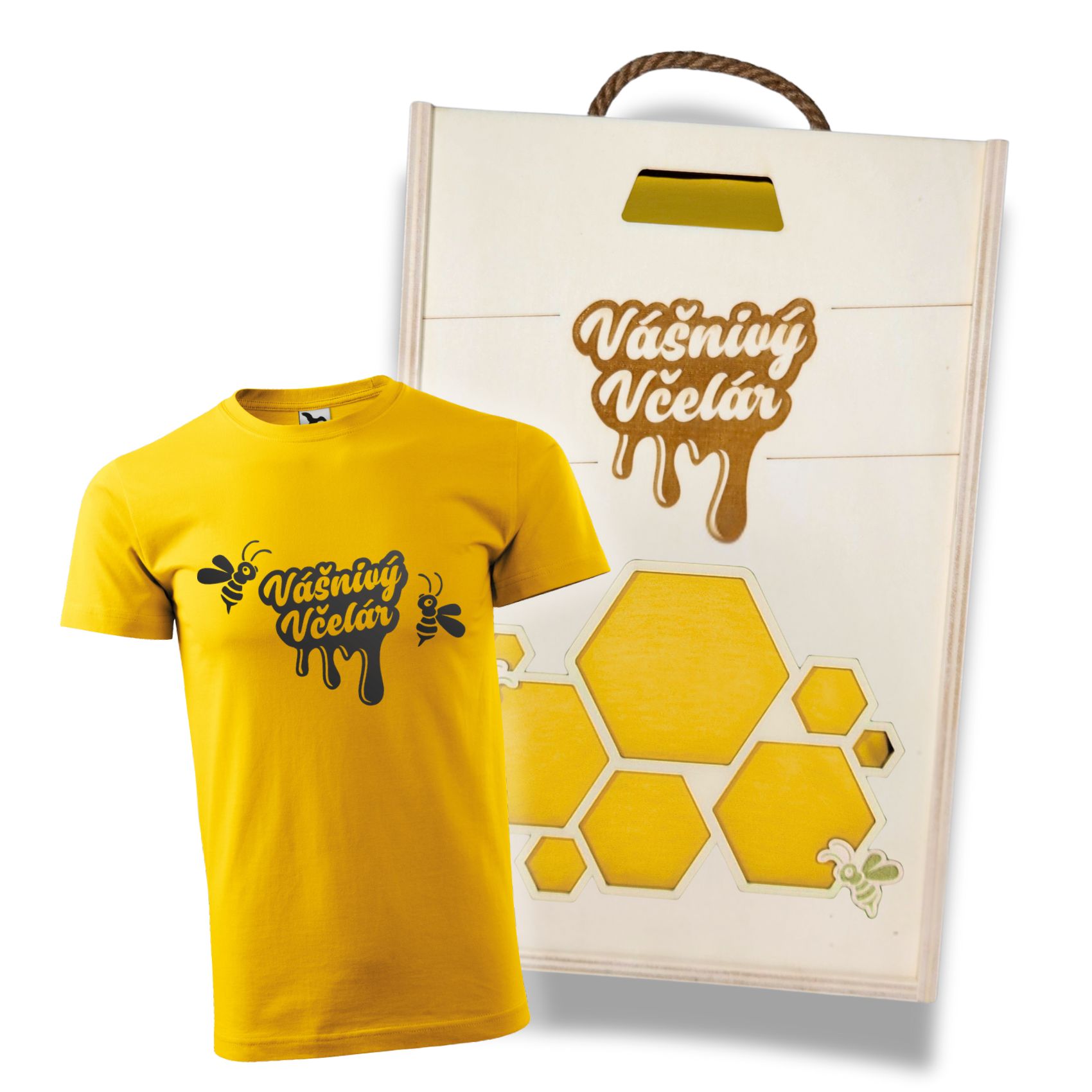 Tričko pre včelára v darčekovej krabici