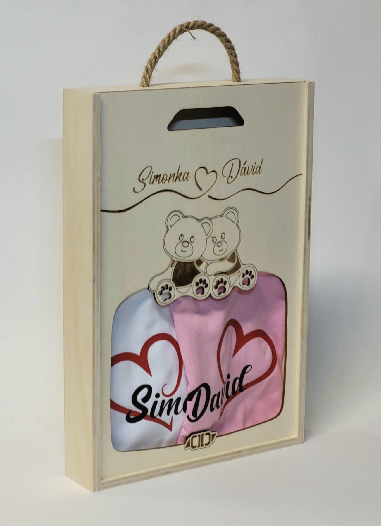 Tričká pre páry v darčekovej krabici