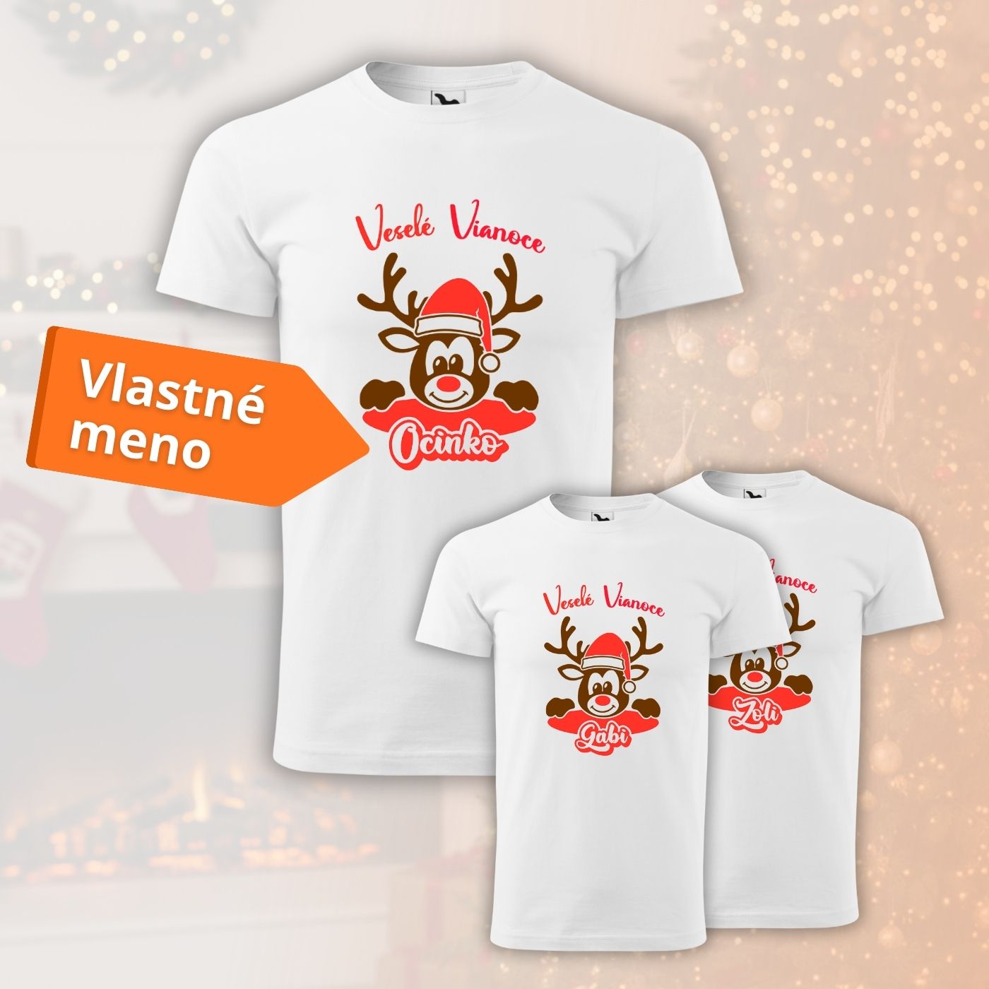 Vianočné tričko sobík - Mužské (Unisex)