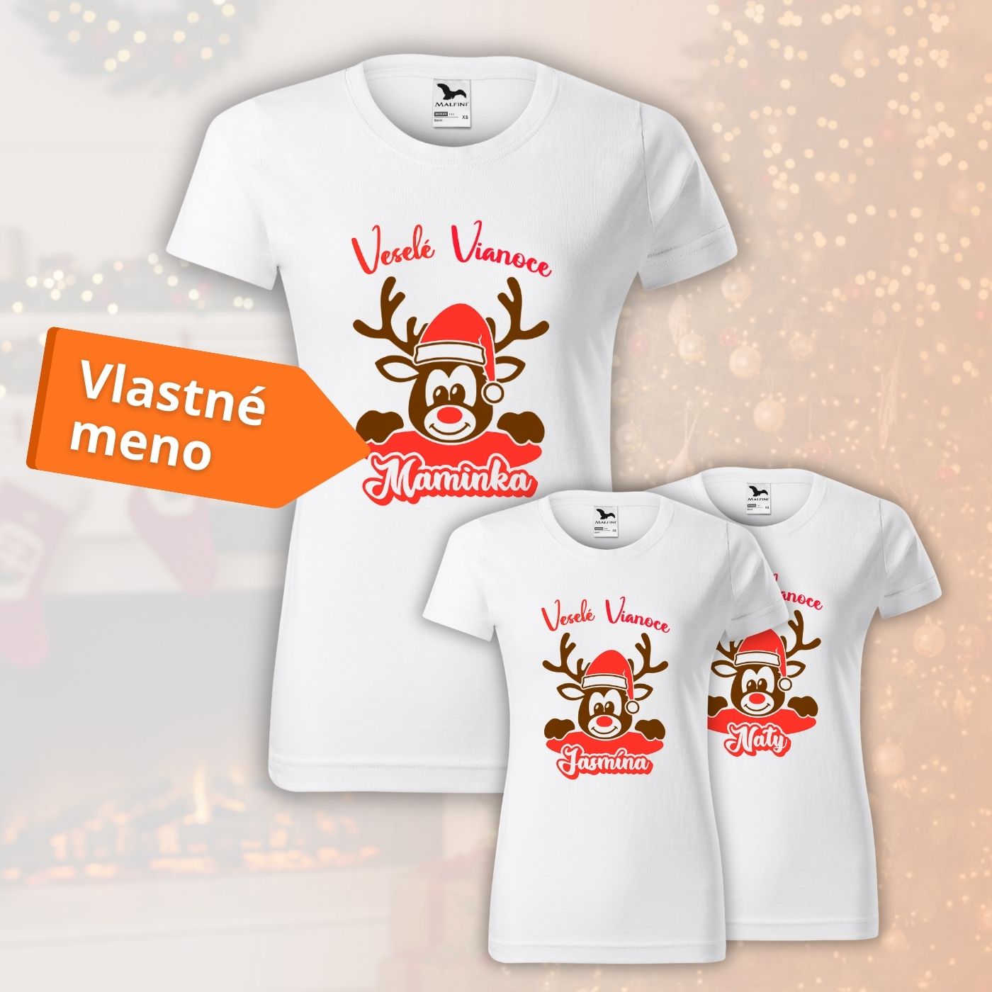 Vianočné tričko sobík - Dámske