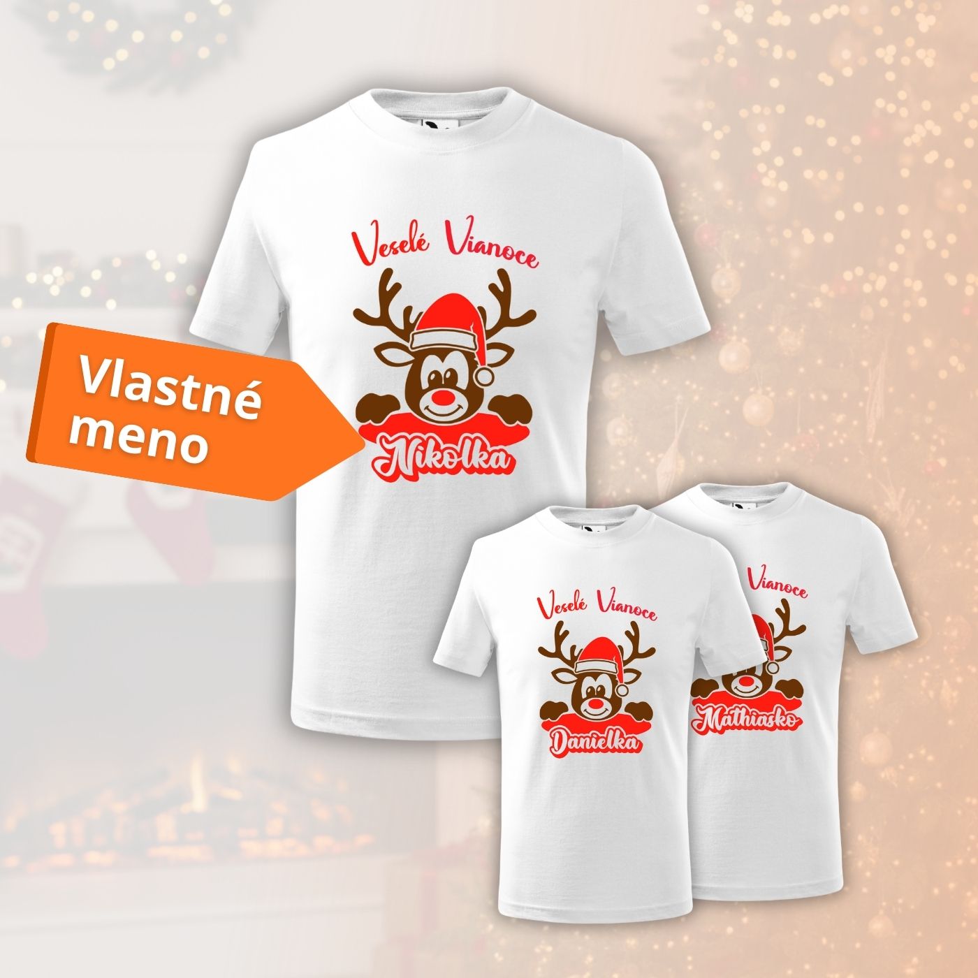 Vianočné tričko sobík - Detské