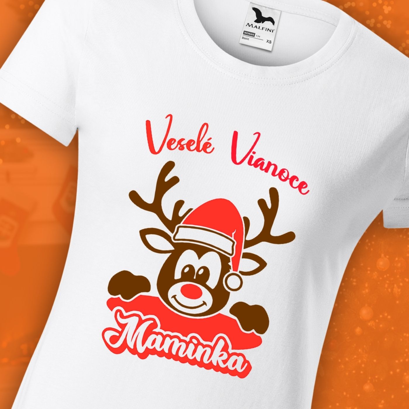 Vianočné tričko sobík - Dámske