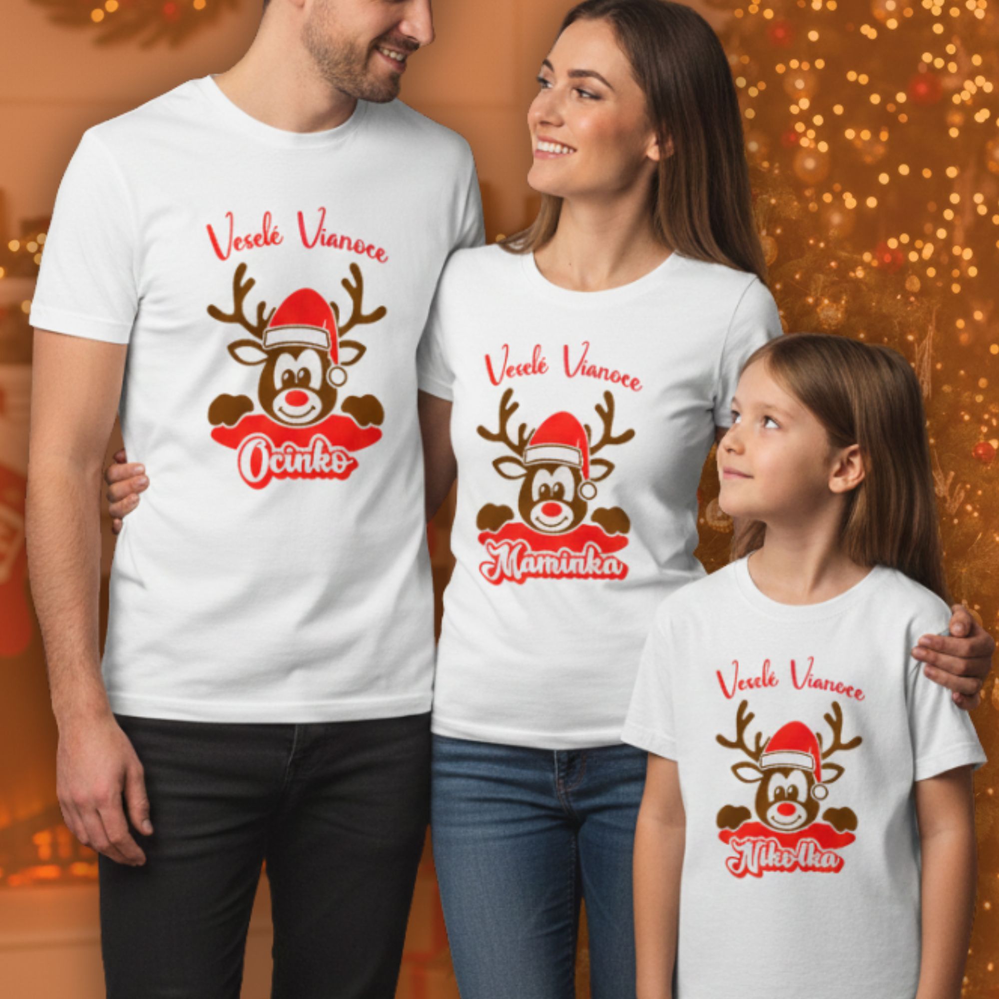 Vianočné tričko sobík - Mužské (Unisex)