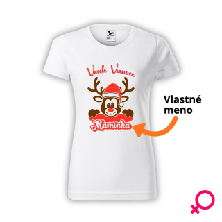 Vianočné tričko sobík - Dámske